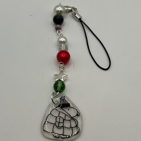 Handmade Snoopy Shrinky Dink Phone Charm - Picture 1 of 1